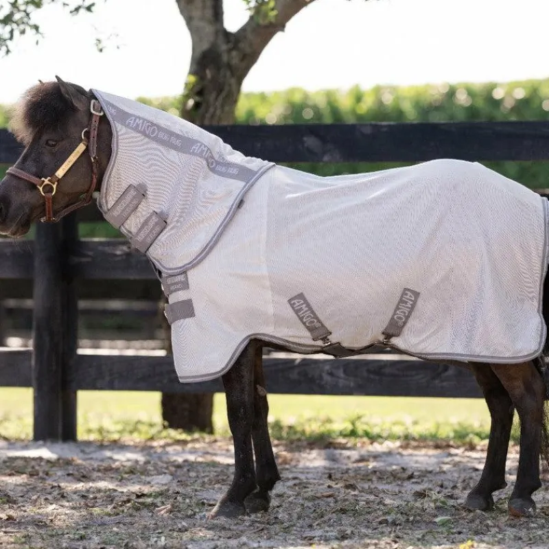 Couvertures Poneys|Couvertures Et Chemises*Horseware - Couverture anti-mouches Amigo Bug Rug Plus Petite argent/ titanium grey/ argent Gris