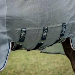 Couvertures Et Chemises*Horseware - Couverture anti-mouches Rambo Protector argent/ marine/ blanc/ beige Gris