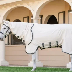 Online - Couverture anti-mouches Rambo Hoody XL chalk/ hunter green/ argent Couvertures Et Chemises