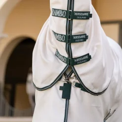 Online - Couverture anti-mouches Rambo Hoody XL chalk/ hunter green/ argent Couvertures Et Chemises