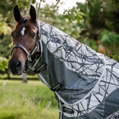 Couvertures Et Chemises*Horseware - Couverture anti-mouches Amigo CamoFly Plus print/ Gris