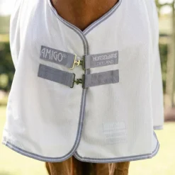 Best - Couverture anti-mouches Amigo Bug Rug silver/ titanium grey/ argent Couvertures Et Chemises