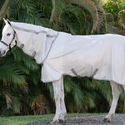 Couvertures Et Chemises*Horseware - Couverture anti-mouches Amigo Integrated argent/ titanium grey/ argent Gris