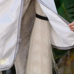 Couvertures Et Chemises*Horseware - Couverture anti-mouches Amigo Integrated argent/ titanium grey/ argent Gris