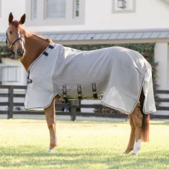 Best - Couverture anti-mouches Rambo Protector Fieldsafe argent/ marine/ blanc/ beige Couvertures Et Chemises