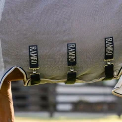 Best - Couverture anti-mouches Rambo Protector Fieldsafe argent/ marine/ blanc/ beige Couvertures Et Chemises