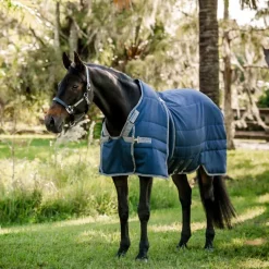 Online - Couverture de box Rambo Optimo Stable / thunderstorm grey/ argent 400g Couvertures Et Chemises