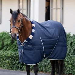 Couvertures Et Chemises*Horseware - Couverture de box Newmarket Cosy Stable witney navy 200g Bleu