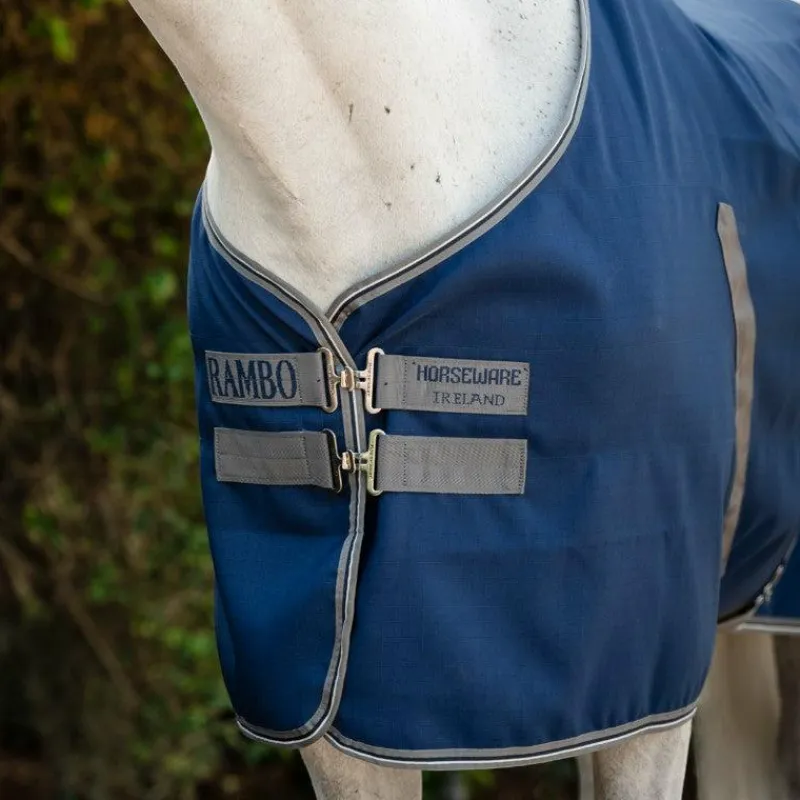 Couvertures Et Chemises*Horseware - Couverture de box Rambo Stable / thunderstorm grey/ argent Marine