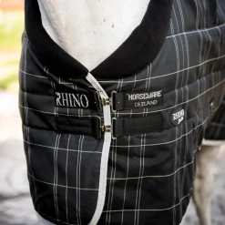 Couvertures Et Chemises*Horseware - Couverture de box Rhino Stable / gris/ blanc à carreaux/ gris 100g Noir