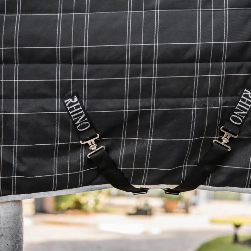 Couvertures Et Chemises*Horseware - Couverture de box Rhino Stable / gris/ blanc à carreaux/ gris 100g Noir