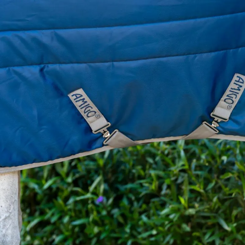 Couvertures Et Chemises*Horseware - Couverture de box Amigo Ripstop Insulator Plus Stable / titanium grey 200g Marine