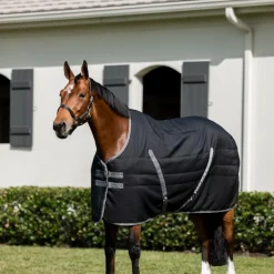 Couvertures Et Chemises*Horseware - Couverture de box Rambo Stable / thunderstorm grey/ argent 200g Noir