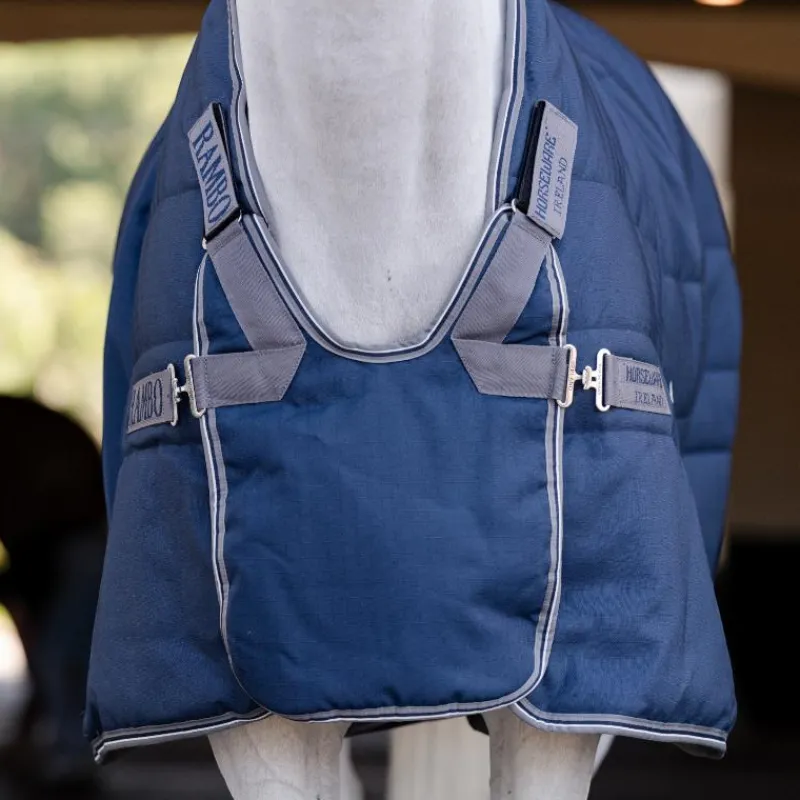 Hot - Couverture de box Rambo Optimo Stable Plus / thunderstorm grey/ argent 400g Couvertures Et Chemises