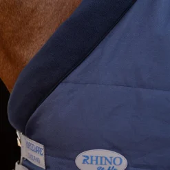 Couvertures Et Chemises*Horseware - Couverture de box Rhino Stable VL / titanium grey/ classic blue 350g Marine