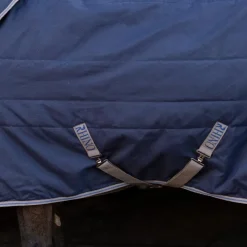 Couvertures Et Chemises*Horseware - Couverture de box Rhino Stable VL / titanium grey/ classic blue 350g Marine