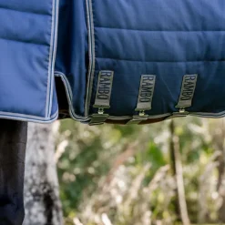 Best - Couverture de box Rambo Optimo Stable / thunderstorm grey/ argent 200g Couvertures Et Chemises