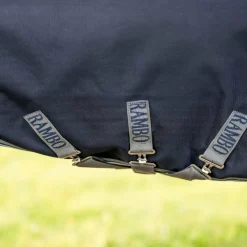 Outlet - Couverture d'extérieur Rambo Supreme Turnout Plus / thunderstorm grey/ silver 50g Couvertures Poneys|Couvertures Et Chemises