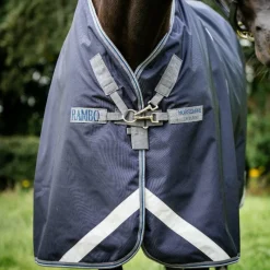 Couvertures Et Chemises*Horseware - Couverture d'extérieur Rambo Optimo Plus / thunderstorm grey/ argent 0g Marine
