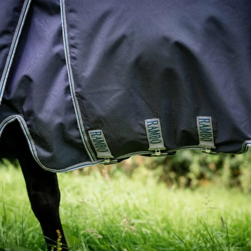 Couvertures Et Chemises*Horseware - Couverture d'extérieur Rambo Optimo Plus / thunderstorm grey/ argent 0g Marine