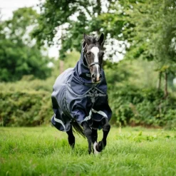 Couvertures Et Chemises*Horseware - Couverture d'extérieur Rambo Optimo Plus / thunderstorm grey/ argent 0g Marine