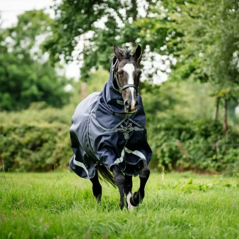 Couvertures Et Chemises*Horseware - Couverture d'extérieur Rambo Optimo Plus / thunderstorm grey/ argent 0g Marine