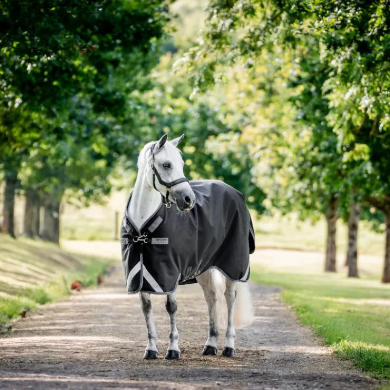 Couvertures Et Chemises*Horseware - Couverture d'extérieur Rambo Turnout VL / thunderstorm grey/ argent 250g Noir