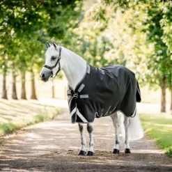 Couvertures Et Chemises*Horseware - Couverture d'extérieur Rambo Turnout VL / thunderstorm grey/ argent 250g Noir