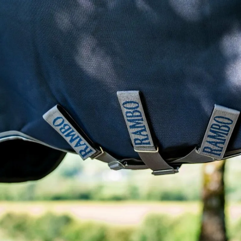 Couvertures Poneys|Couvertures Et Chemises*Horseware - Couverture d'extérieur Rambo Supreme Turnout Plus Lite / thunderstorm grey/ argent 0g Marine