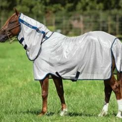 Couvertures Poneys|Couvertures Et Chemises*Horseware - Couverture d'extérieur anti-mouches Mio Fly Rug bronze/ marine Gris