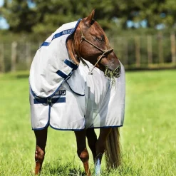 Couvertures Poneys|Couvertures Et Chemises*Horseware - Couverture d'extérieur anti-mouches Mio Fly Rug bronze/ marine Gris