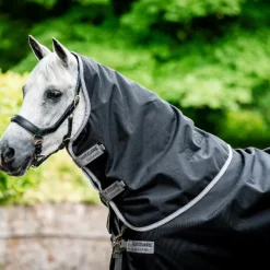 Couvertures Et Chemises*Horseware - Couverture d'extérieur Amigo Bravo Plus Turnout / titanium grey/ argent 100g Noir