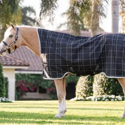 - Couverture d'extérieur Rhino Wug Pony Turnout / gris/ blanc à carreaux 100g Couvertures Poneys|Couvertures Et Chemises