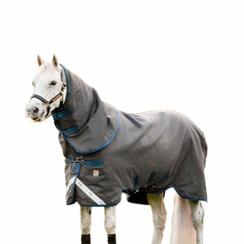 Couvertures Poneys|Couvertures Et Chemises*Horseware - Couverture d'extérieur Rhino plus HexStop / indigo/ marine 250g Gris