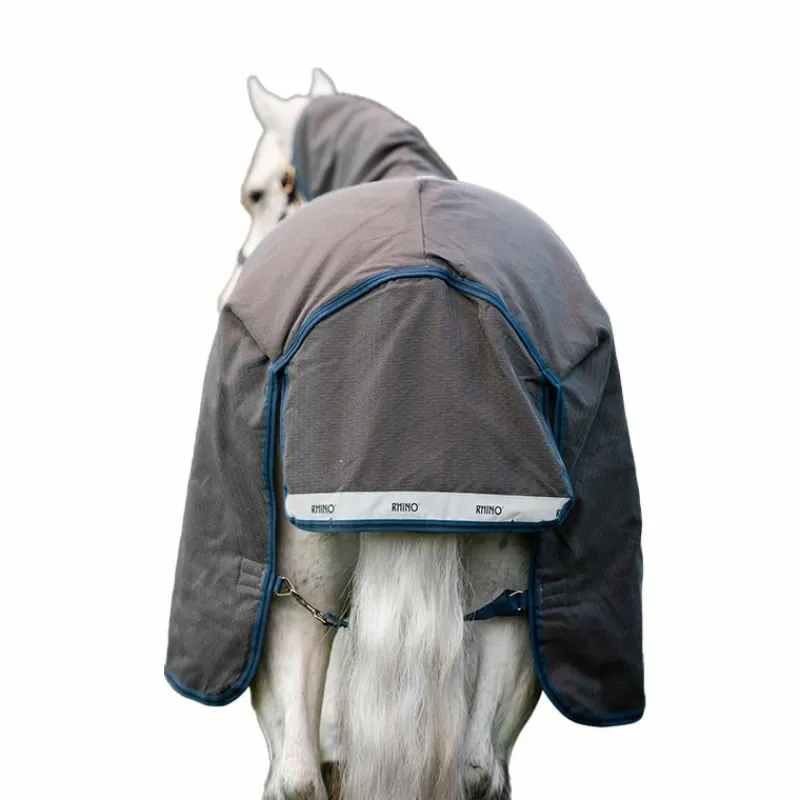 Couvertures Poneys|Couvertures Et Chemises*Horseware - Couverture d'extérieur Rhino plus HexStop / indigo/ marine 250g Gris