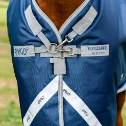 Couvertures Et Chemises*Horseware - Couverture d'extérieur Amigo Bravo Plus Turnout / titanium grey/ argent 100g Marine