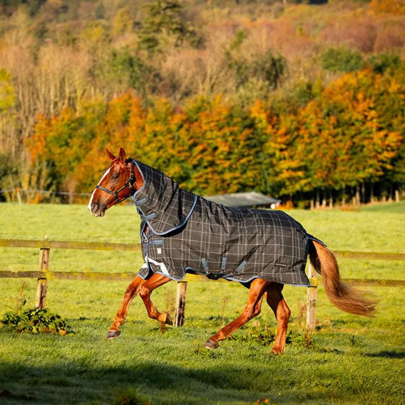 Couvertures Et Chemises*Horseware - Couverture d'extérieur Rhino Plus à carreaux 250g Marine