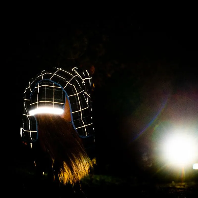 Couvertures Et Chemises*Horseware - Couverture d'extérieur Rhino Plus à carreaux 250g Marine