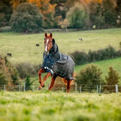 Couvertures Et Chemises*Horseware - Couverture d'extérieur Rhino Plus à carreaux 250g Marine