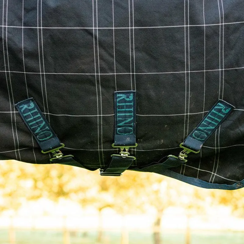 Couvertures Et Chemises*Horseware - Couverture d'extérieur Rhino Plus à carreaux 250g Marine