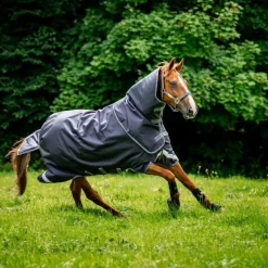 Couvertures Et Chemises*Horseware - Couverture d'extérieur Rambo Duo Force 2.0 / thunderstorm grey/ argent 100g Marine