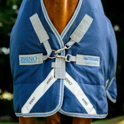 Couvertures Poneys|Couvertures Et Chemises*Horseware - Couverture d'extérieur Rhino Wug / titanium grey/ classic blue 450g Marine