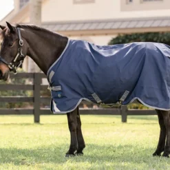 Hot - Couverture d'extérieur Rhino Pony Turnout VL / titanium grey/ Classic Blue 250g Couvertures Poneys|Couvertures Et Chemises