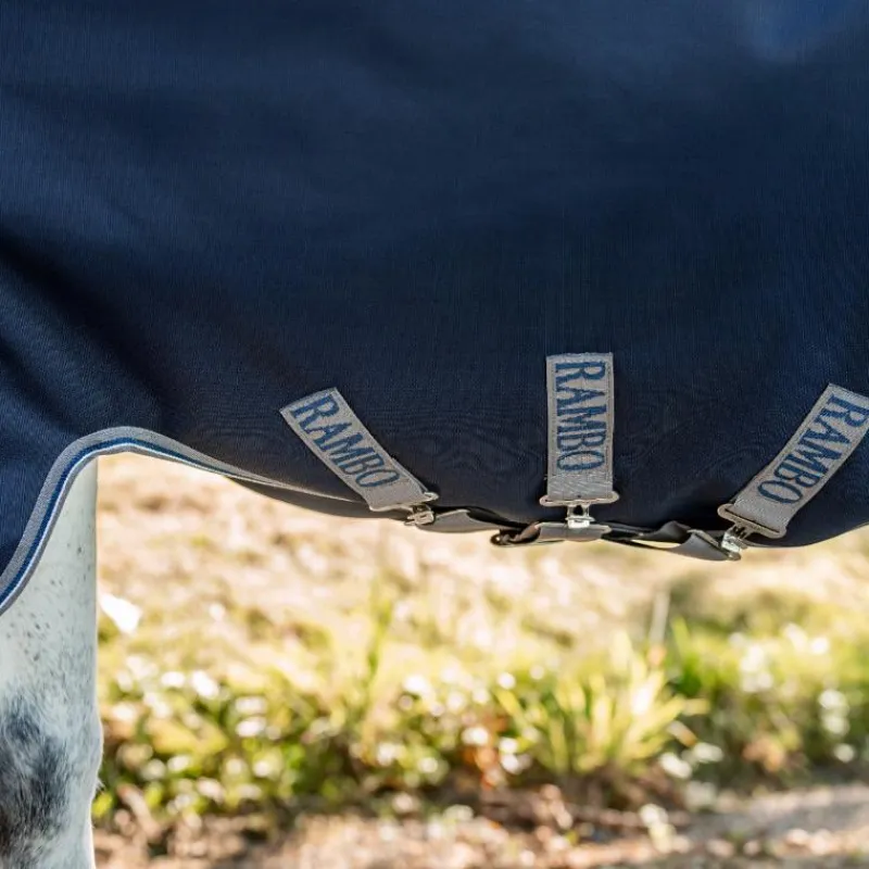 Couvertures Et Chemises*Horseware - Couverture d'extérieur Rambo Turnout VL / thunderstorm gris/ argent 250g Marine