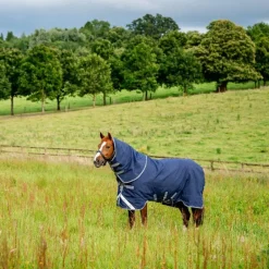 Couvertures Et Chemises*Horseware - Couverture d'extérieur Rhino Plus Turnout / titanium grey/ classic blue 0g Marine
