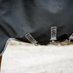 Online - Couverture d'extérieur Rambo Supreme Turnout Plus / thunderstorm grey/ silver 250g Couvertures Poneys|Couvertures Et Chemises