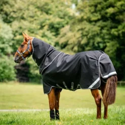 Online - Couverture d'extérieur Rambo Supreme Turnout Plus / thunderstorm grey/ silver 250g Couvertures Poneys|Couvertures Et Chemises