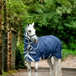 Couvertures Poneys|Couvertures Et Chemises*Horseware - Couverture d'extérieur Rhino Plus Pony Turnout / titanium grey/ classic blue 0g Marine