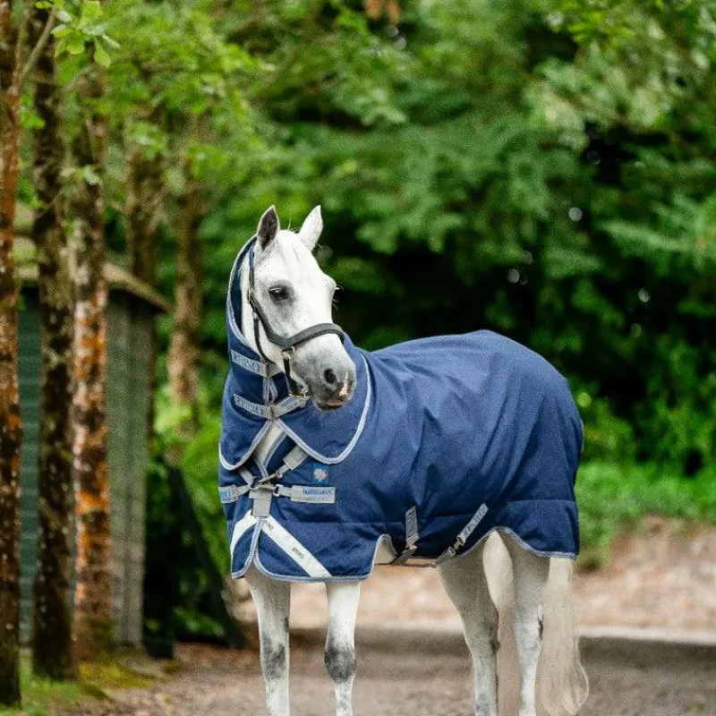 Couvertures Poneys|Couvertures Et Chemises*Horseware - Couverture d'extérieur Rhino Plus Pony Turnout / titanium grey/ classic blue 0g Marine