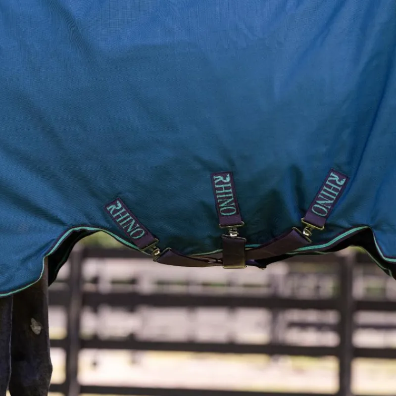 Discount - Couverture d'extérieur Rhino Turnout / gris/ aqua 100g Couvertures Et Chemises